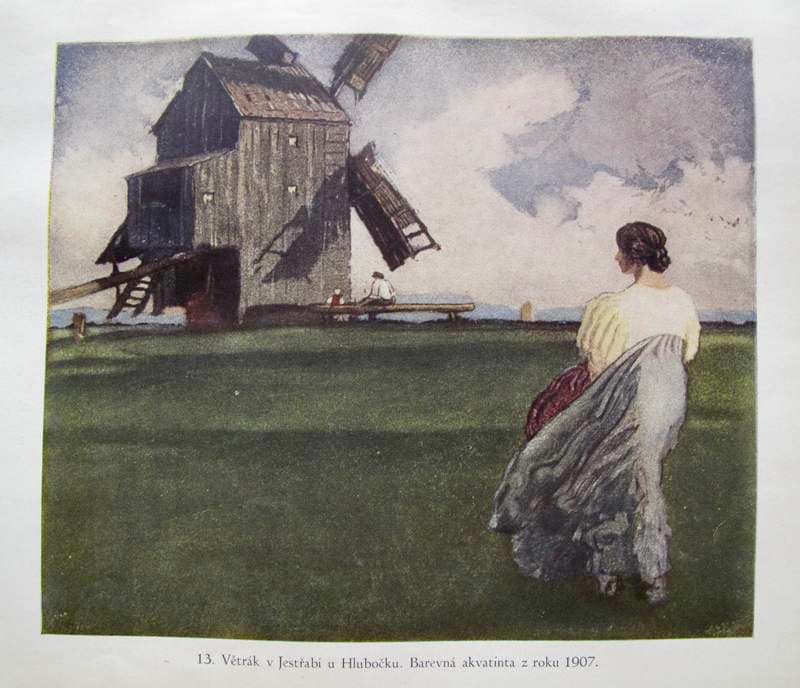Adolf Kašpar – Větrák v Jestřabí u Hlubočku (1907)