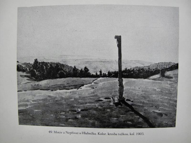 Adolf Kašpar – Motiv z Nepřívaz u Hlubočku (1903)