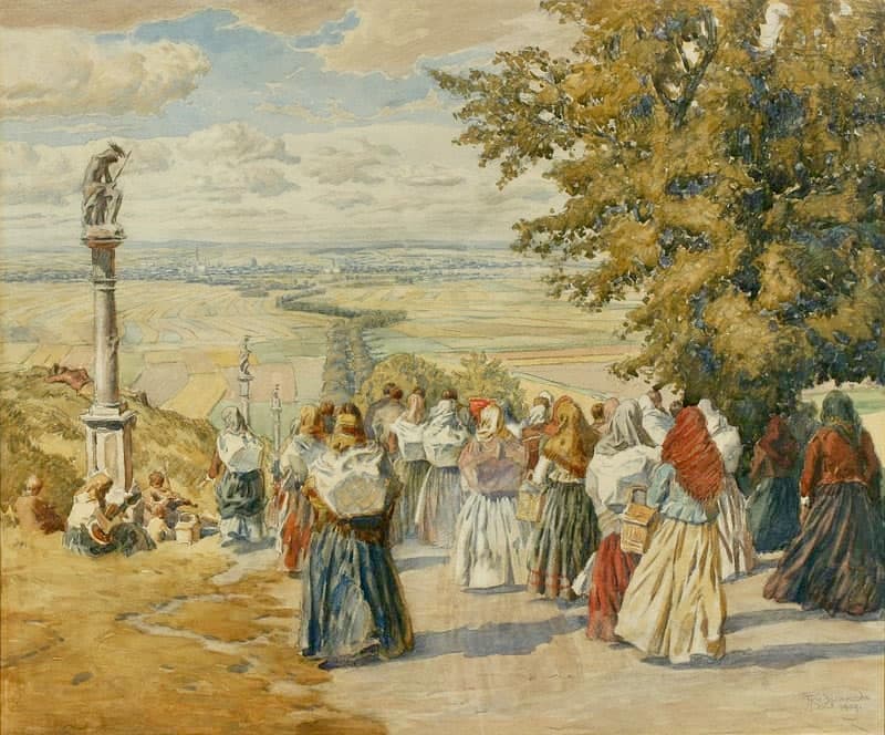 Adolf Kašpar – Pouť na Svatém Kopečku (1909)