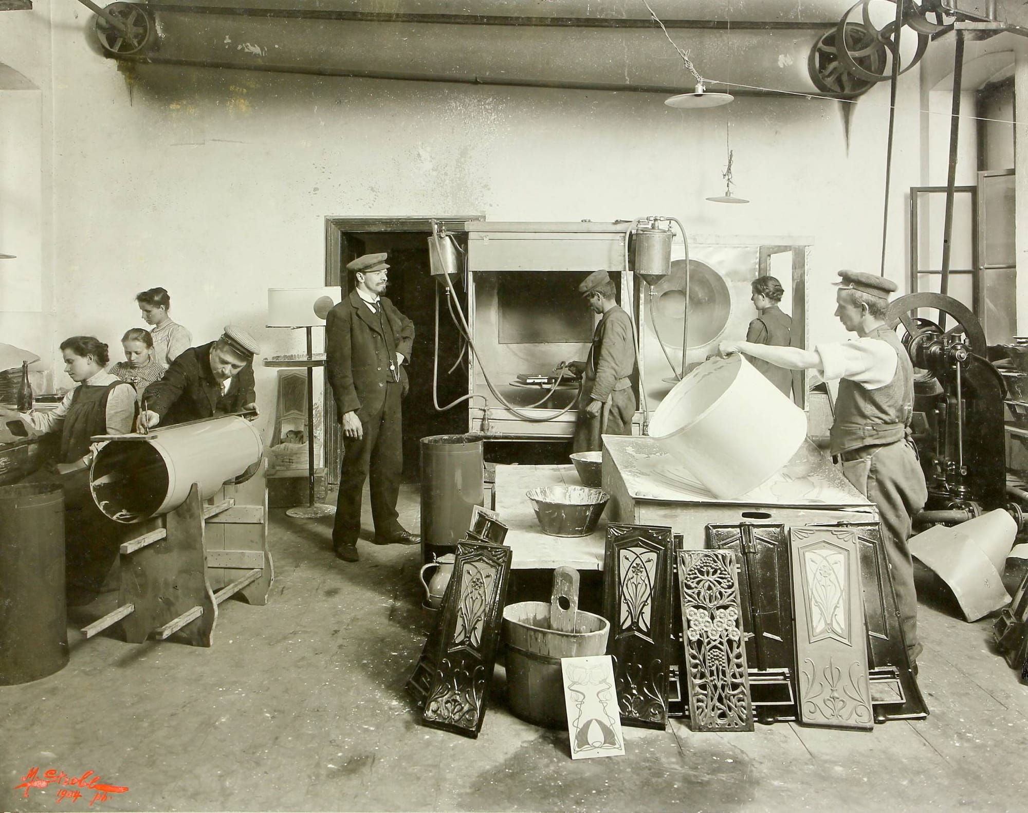 Smaltovna v Mariánském Údolí v r. 1904